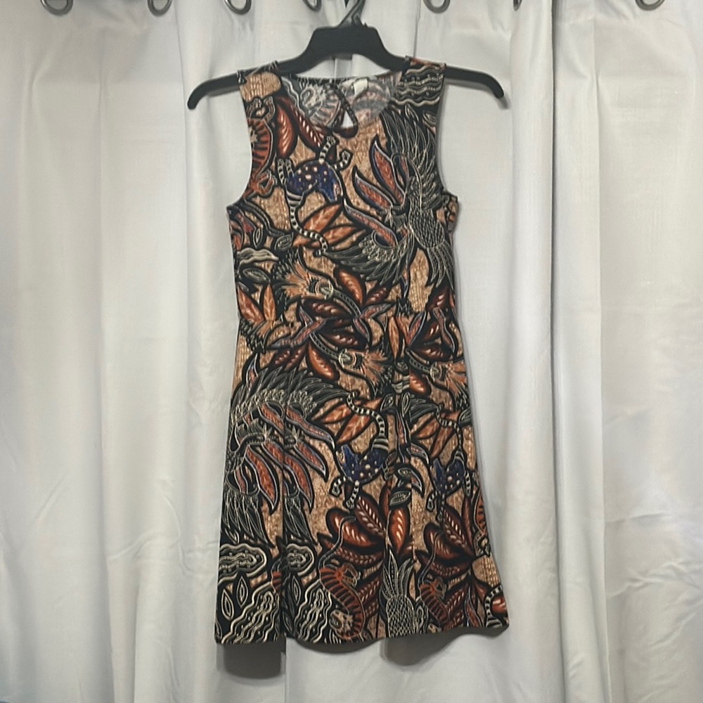H&M Orange and Black A-line Mini Dress